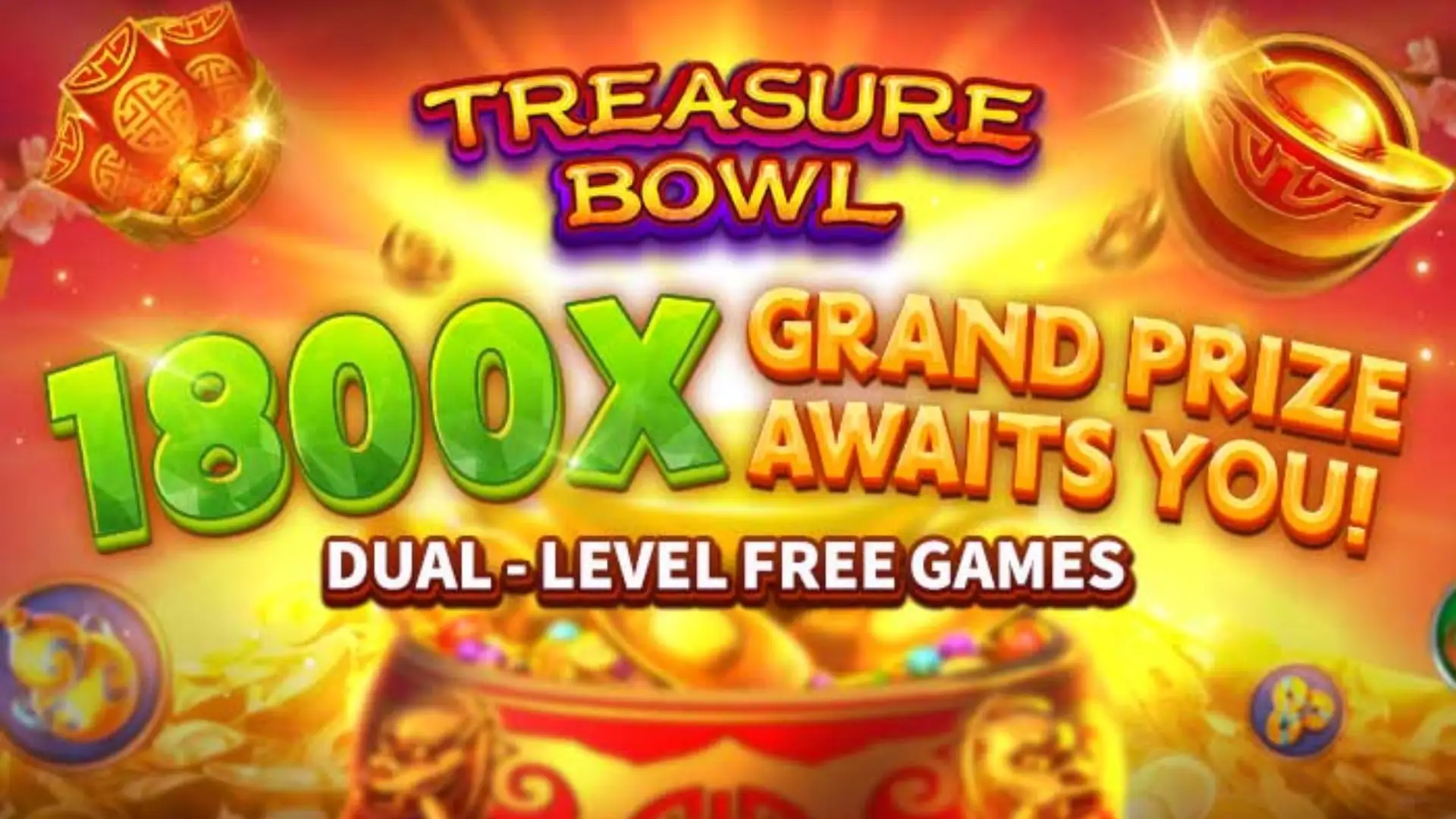 Multiplicadores Treasure Bowl okokpaz - 7777x Máximo com Tigela Dourada